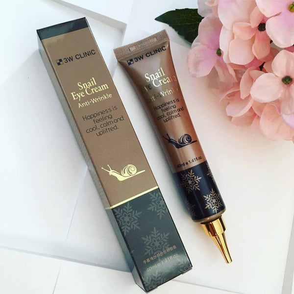 3W CLINIC - Crème pour les yeux anti-rides à l'extrait d'escargot 40ml