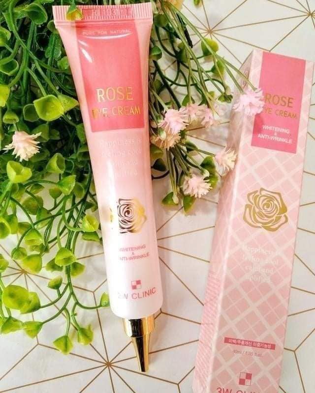 3W CLINIC - Crème contour des yeux anti-fatigue à la rose 40ml