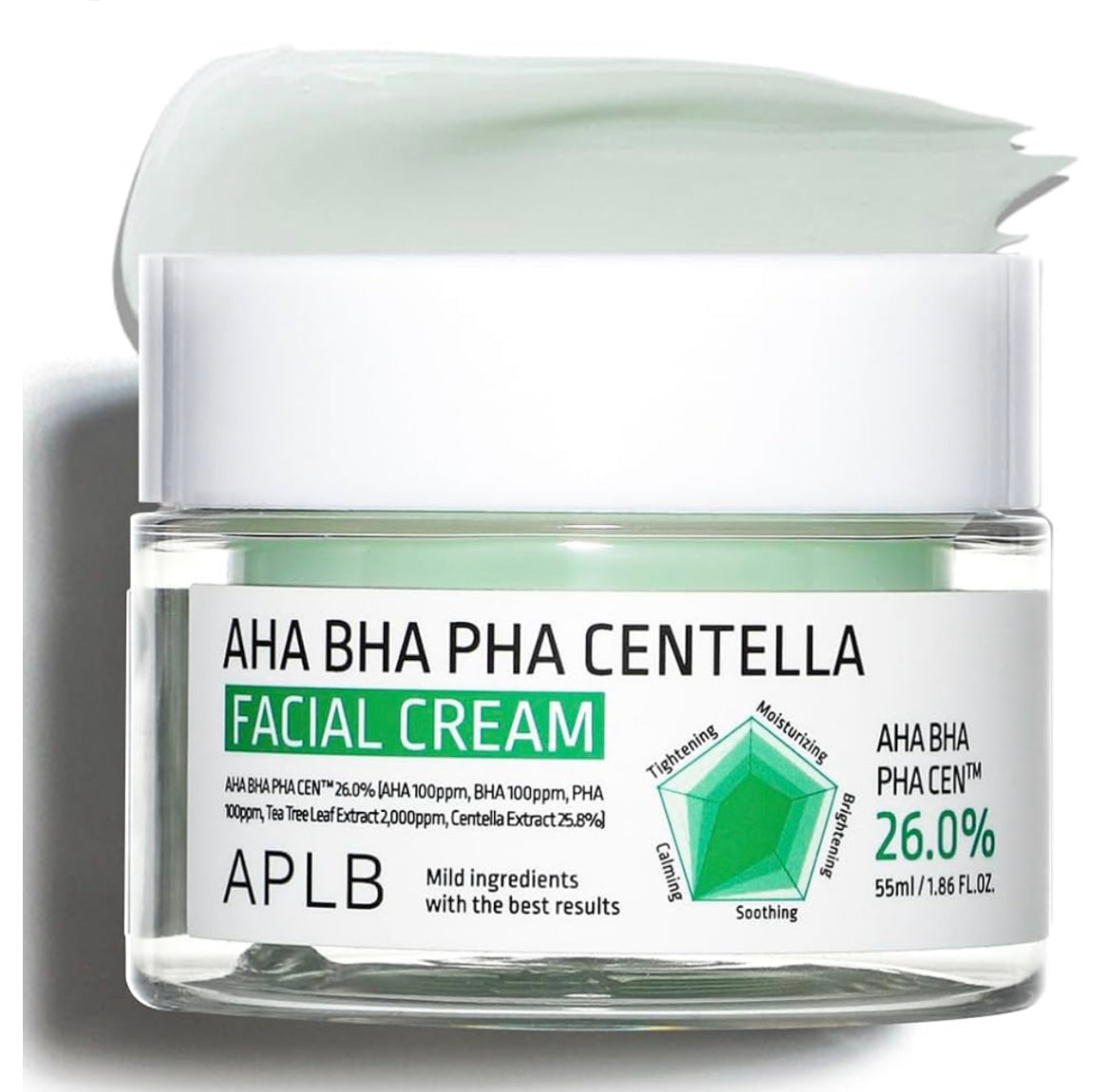 APLB - Crème AHA BHA PHA CENTELLA peau sensible et rougeurs 55ml