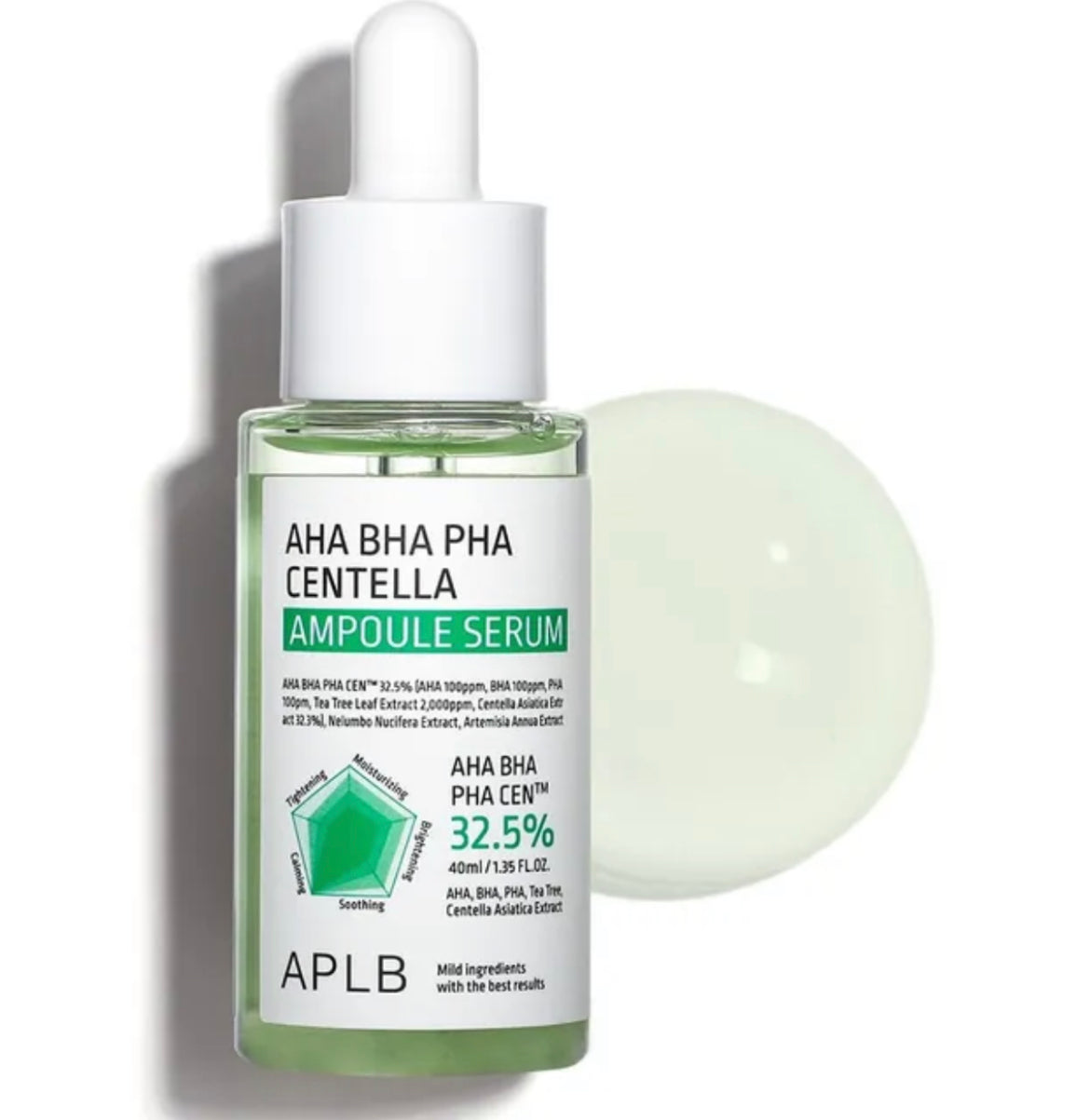 APLB - AHA BHA PHA Centella Ampoule Serum anti-pores dilatés , rougeurs 40ml