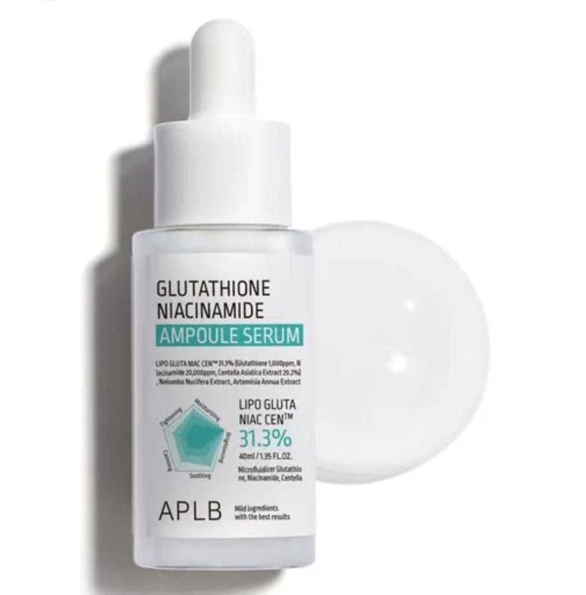 APLB - Sérum à la glutathione , niacinamide anti-âge, anti-tâches , teint éclatant 40ml