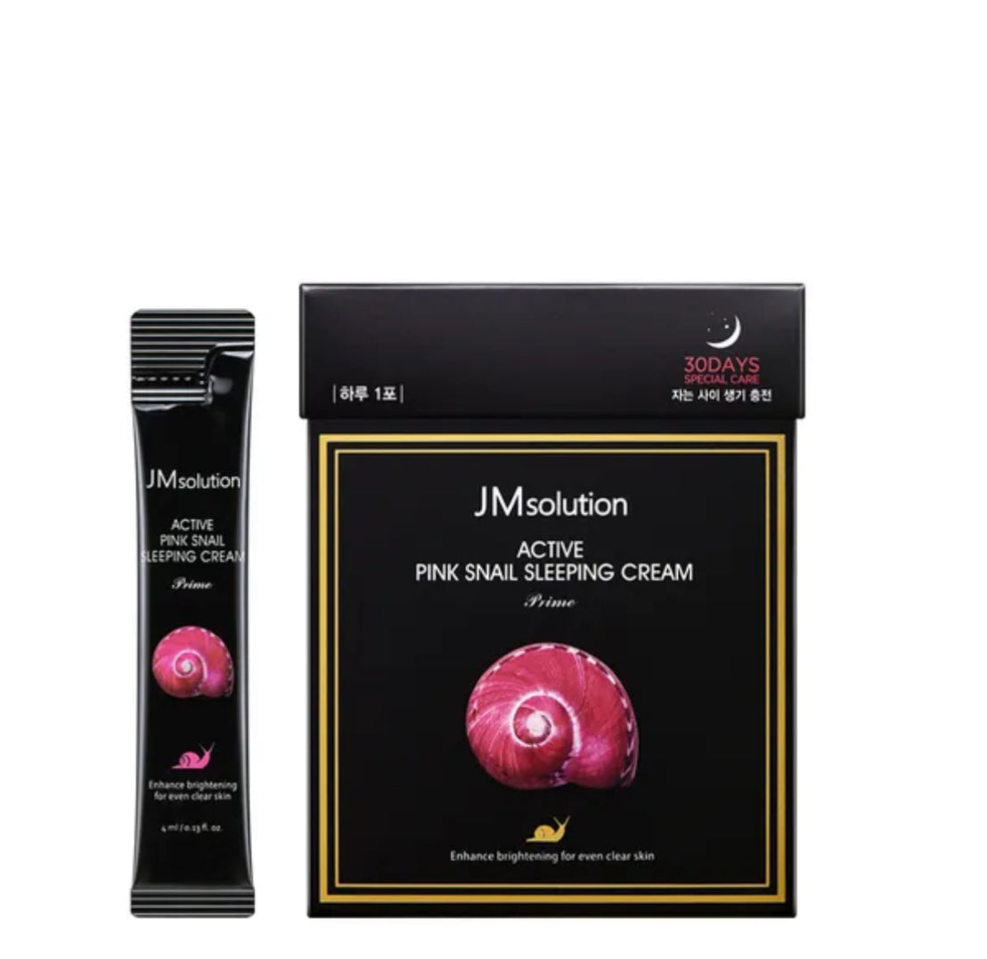 JMsolution – Crème de nuit prime à l’escargot rose 4mlx30