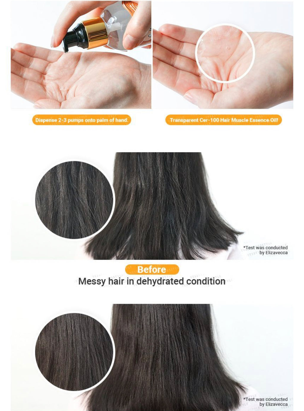 ELIZAVECCA - Cer-100 Hair Muscle Essence Oil - Huile Capillaire 100ml