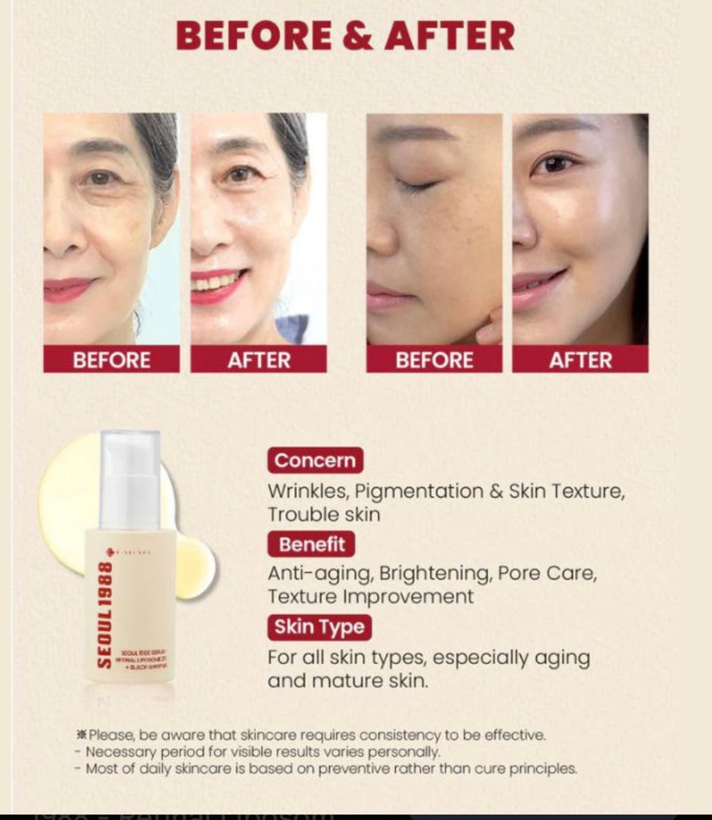 KSECRET - SEOUL 1988 Sérum Retinal Liposome 2% + Black Ginseng - Sérum anti-âge rétinol et ginseng 30ml