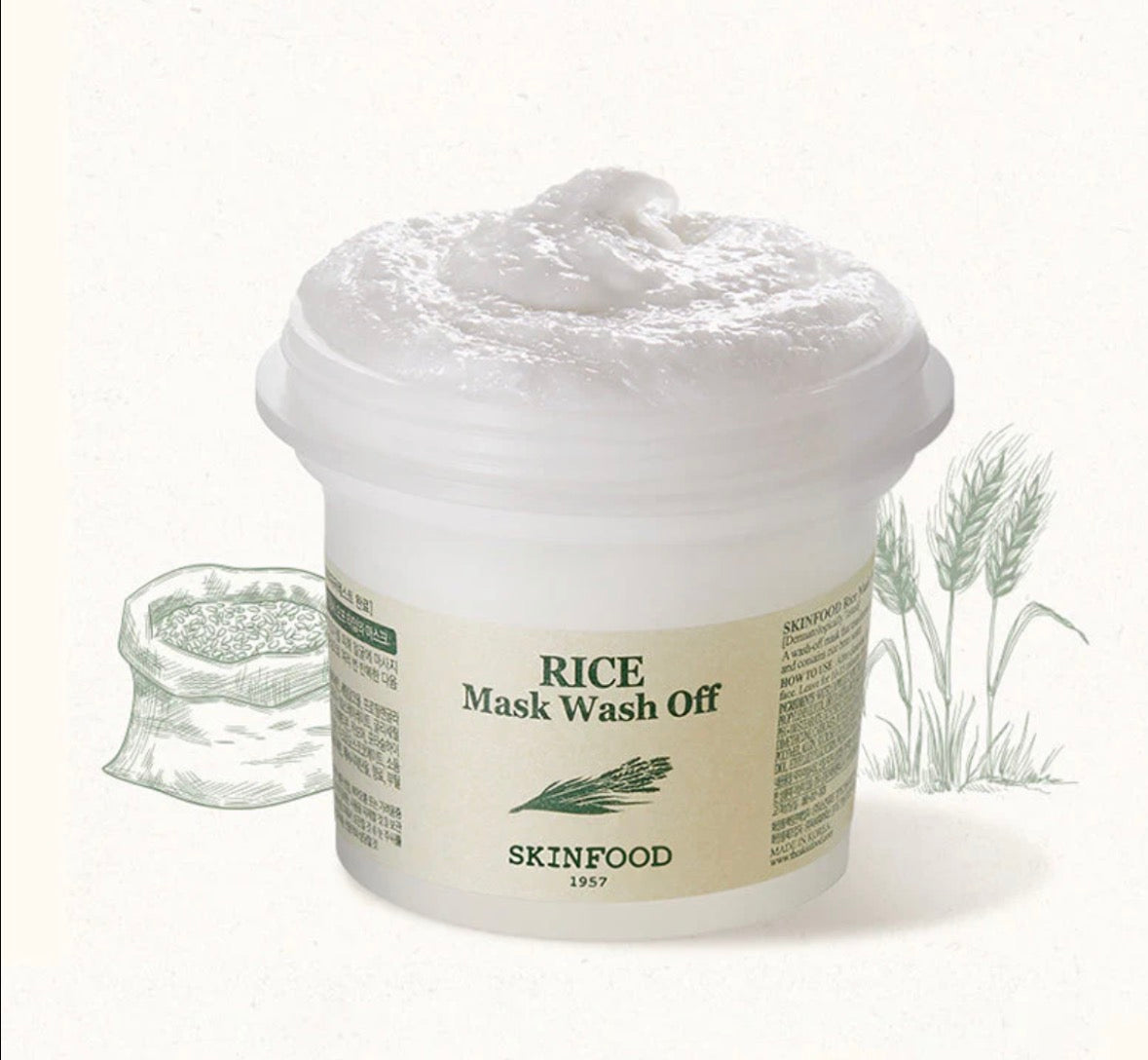 SKINFOOD - Masque de riz éclaircissant et exfoliant 100g