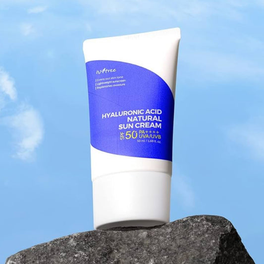 Isntree - Crème Solaire Naturelle à l'Acide Hyaluronique SPF50++++ 50ml