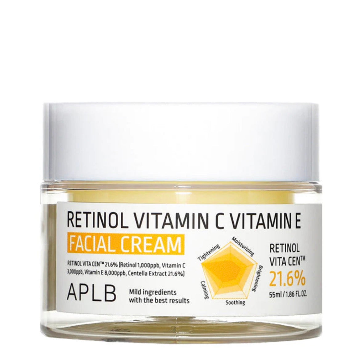APLB - Retinol Vitamin C Vitamin E crème anti-âge et anti-tâches 55ml
