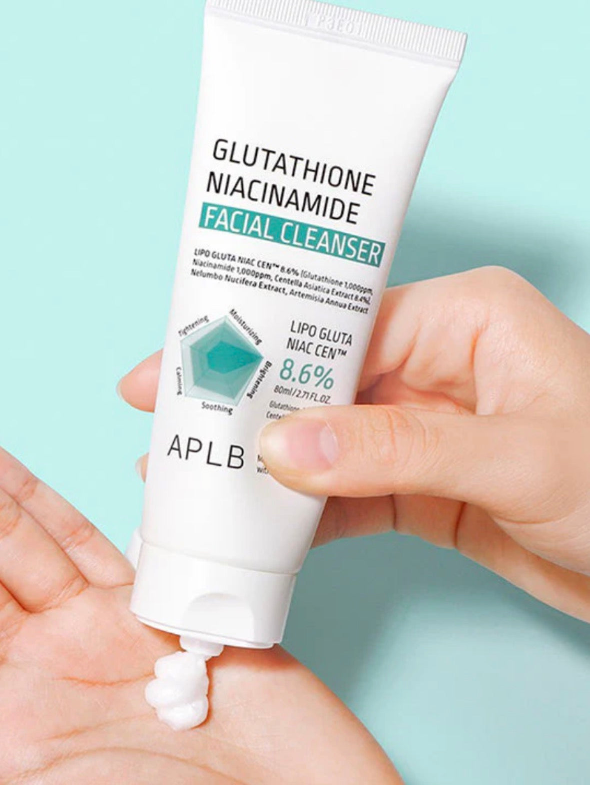 APLB - Nettoyant pour le visage au glutathion et à la niacinamide 80ml