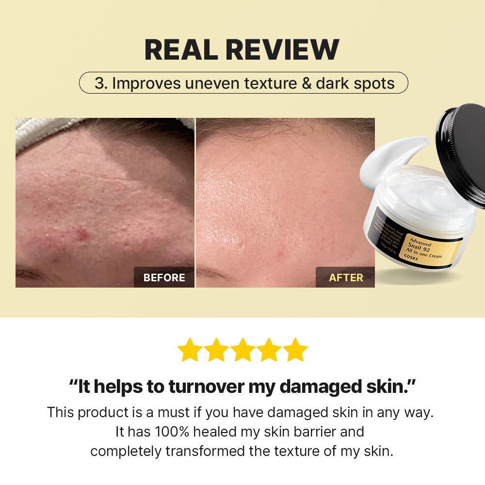 COSRX 🇰🇷 - All In One Cream anti-âge , anti-imperfections et cicatrices 100g